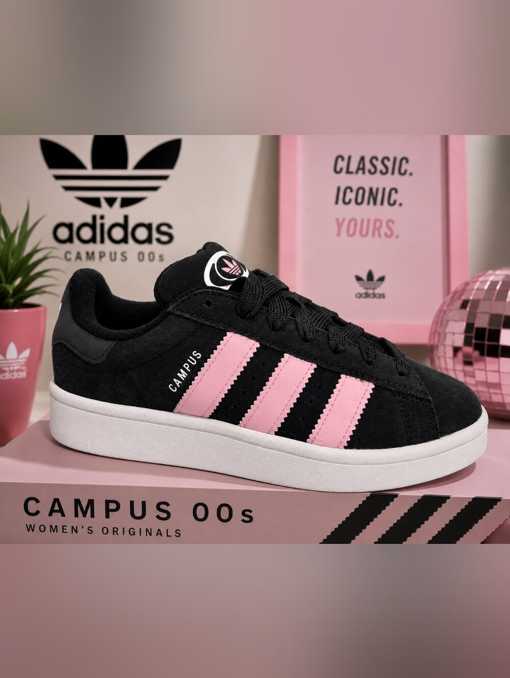 adidas Campus 00s – Black / White / True Pink – NIB